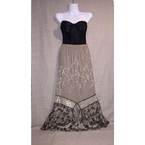 Spencer Alexis Skirt Floral Whimsigoth Mixed Media Witchy Tiered Fairycore M